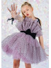 Tied Straps Polka Dot Tulle Sweet Flower Girl Dress